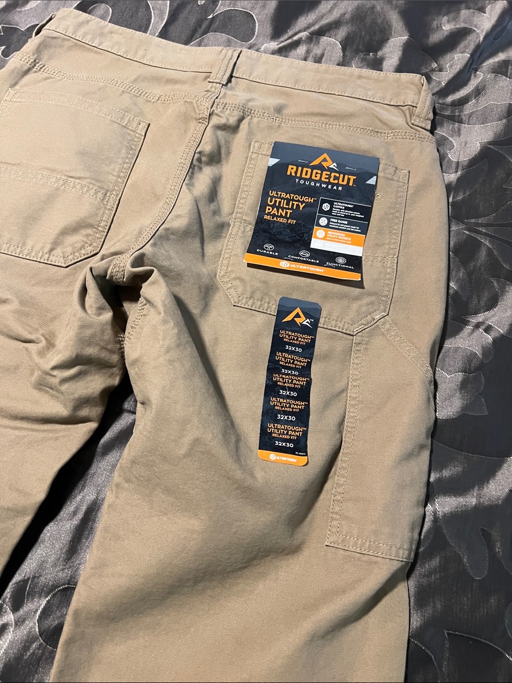 NWT Ridgecut Toughwear Men's Mid-Rise Relaxed Fit Ultra Work Pant Kelp Tan 32x30